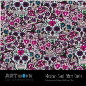 ARTwork, Wassertransferdruck, Folie Mexican Skull, 50cm Breite