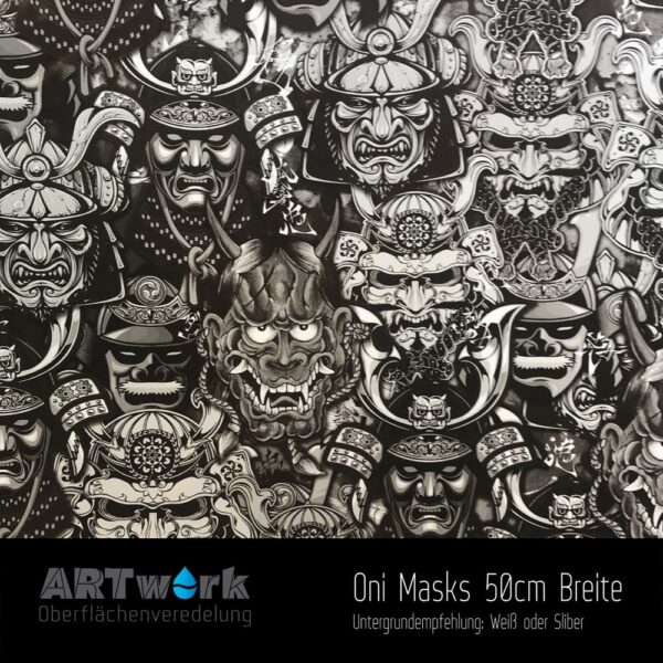 ARTwork, Wassertransferdruck, Folie Oni Masks, 50cm Breite