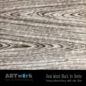 ARTwork, Wassertransferdruck, Folie Real Wood Black, 1m Breite