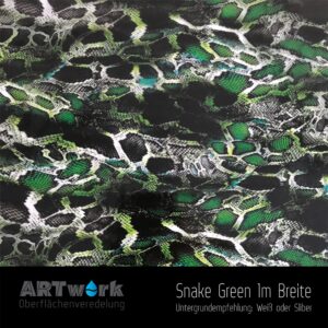 ARTwork, Wassertransferdruck, Folie Snake Green, 1m Breite
