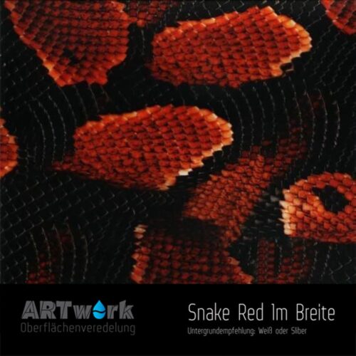 ARTwork, Wassertransferdruck, Folie Snake Red, 1m Breite