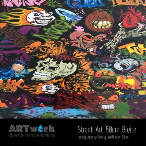 ARTwork, Wassertransferdruck, Folie Street Art, 50cm Breite