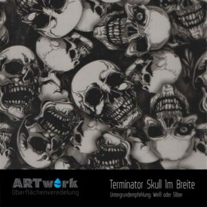 ARTwork, Wassertransferdruck, Folie Terminator Skull, 1m Breite