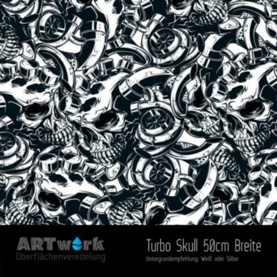 ARTwork, Wassertransferdruck, Folie Turbo Skull, 50cm Breite