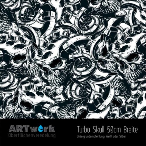 ARTwork, Wassertransferdruck, Folie Turbo Skull, 50cm Breite