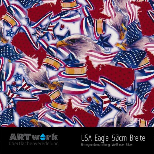 ARTwork, Wassertransferdruck, Folie USA Eagle, 50cm Breite