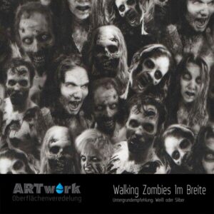 ARTwork, Wassertransferdruck, Folie Walking Zombies, 1m Breite
