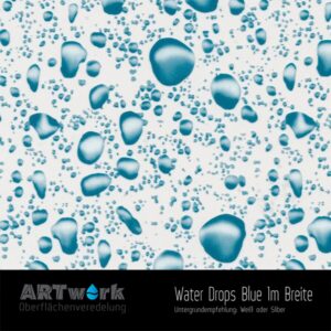 ARTwork, Wassertransferdruck, Folie Water Drops Blue, 1m Breite
