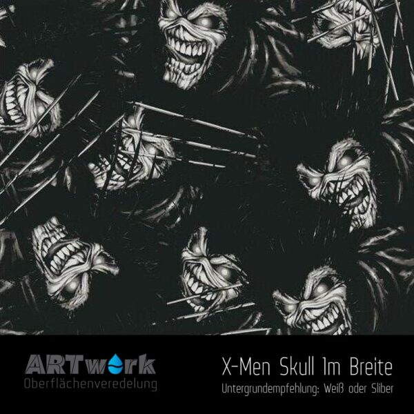 ARTwork, Wassertransferdruck, Folie X-Men Skull, 1m Breite