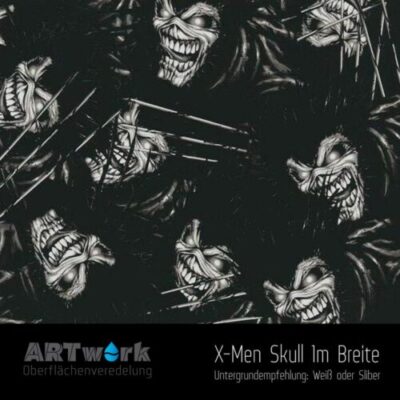 ARTwork, Wassertransferdruck, Folie X-Men Skull, 1m Breite