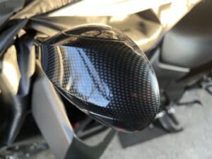 Motorrad Rückspiegel, Wassertransferdruck Carbon