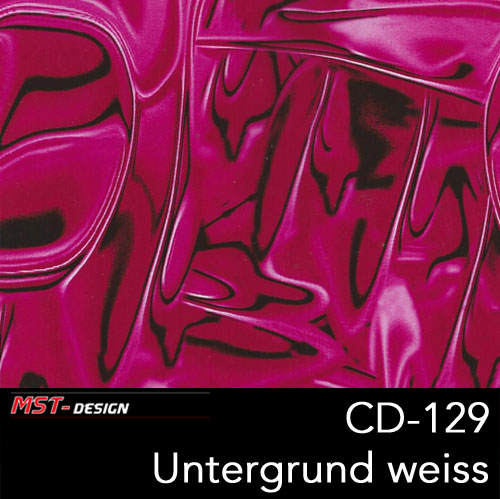 MST-Design, Wassertransferdruck, Folie CD-129, Alien Style, Untergrund Weiß