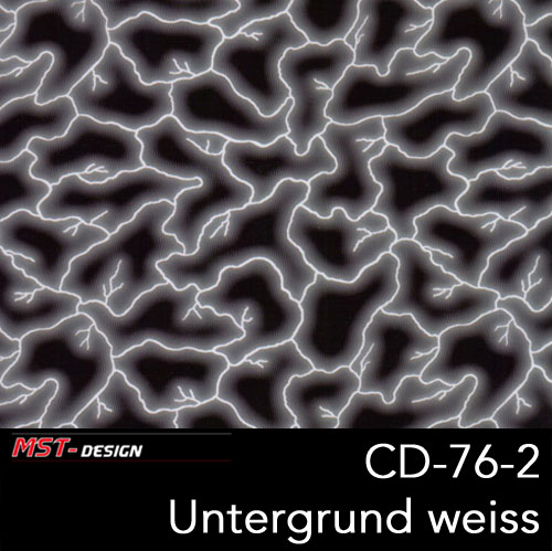 MST-Design, Wassertransferdruck, Folie CD-76-2, Blitz Style, Untergrund Weiß