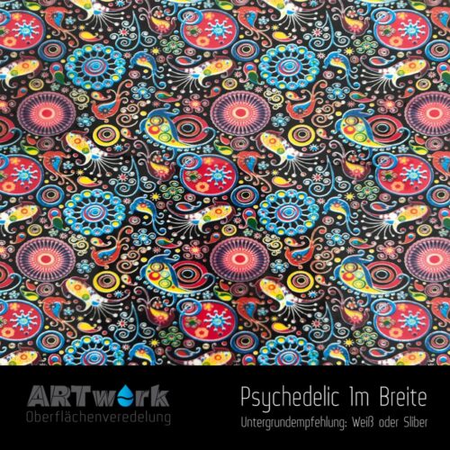 ARTwork, Wassertransferdruck, Folie Psychedelic, 1m Breite